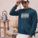 mens focus typography sweatshirts