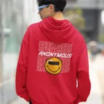 Men's red printed graphic hoodie