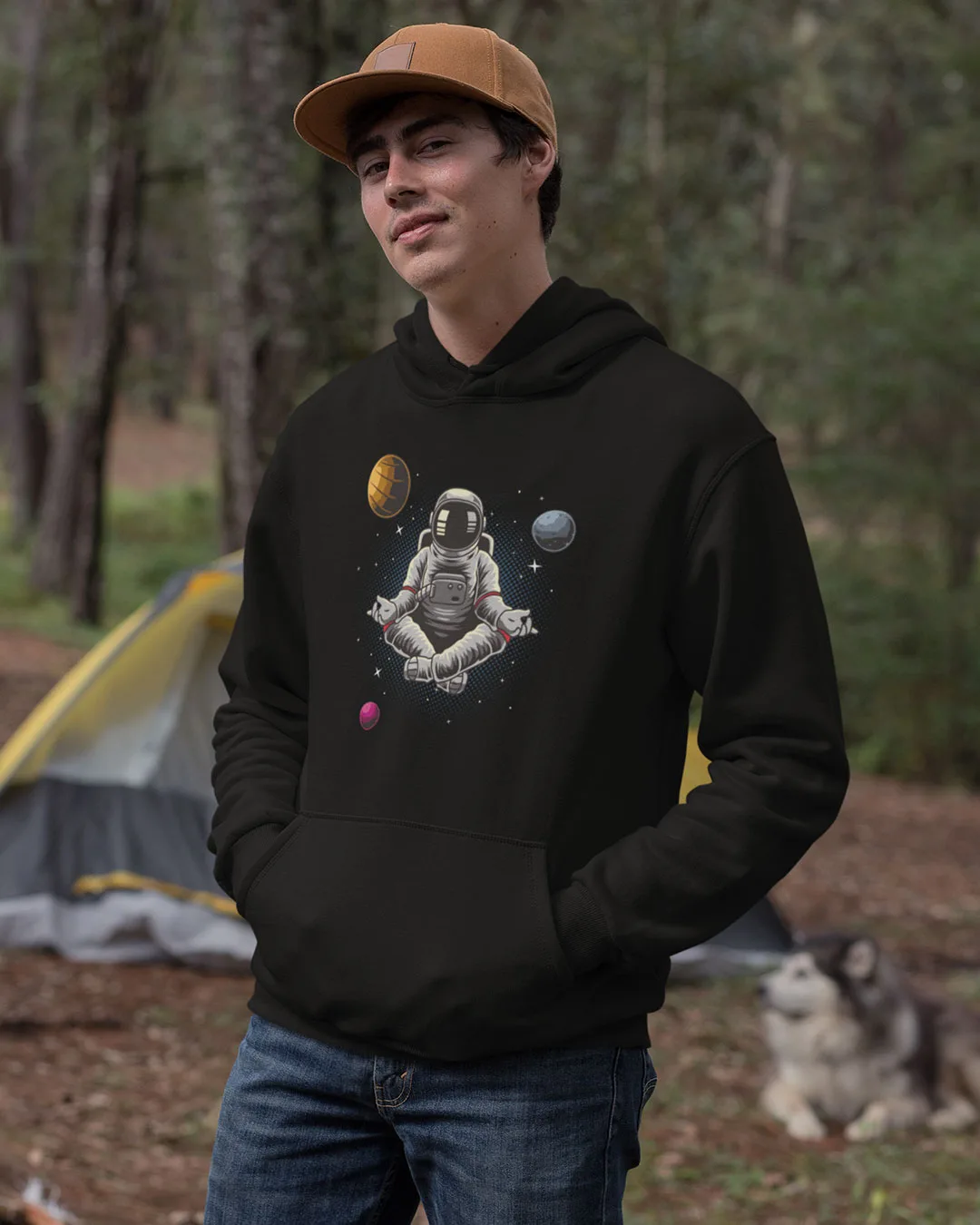 men's space graphic hoodie