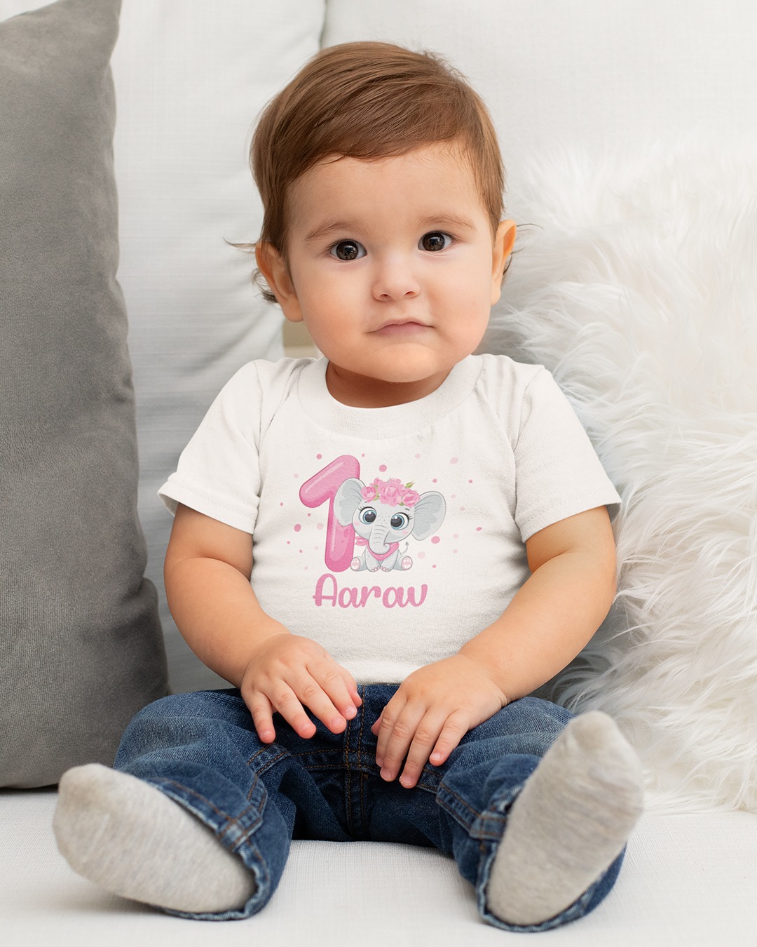 Personalized Baby's First birthday Graphic T-shirt