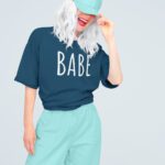 Women Babe Typographic Oversized T-shirt