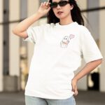 Women Pocket Graphic Oversized T-shirt