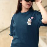 Women Pocket Graphic Oversized T-shirt