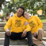 Couple Hugs And Kisses Graphic Matching Hoodie's