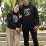 Couple Hugs And Kisses Graphic Hoodies