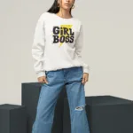 women boss graphic sweatshirt