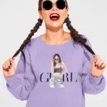 Women Girl Graphic Sweatshirt