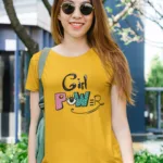 Women Girl Power Graphic T-shirt