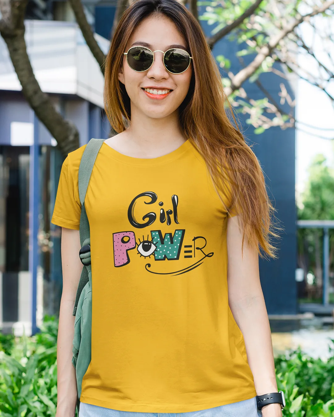 Women Girl Power Graphic T-shirt