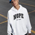 Men's Nope Graphic Design Hoodie