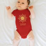 Personalized Baby Romper With Sun Graphic