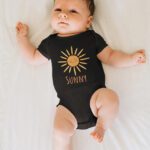 Personalized Baby Romper With Sun Graphic