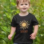 Personalized Baby T-shirt With Sun Graphic