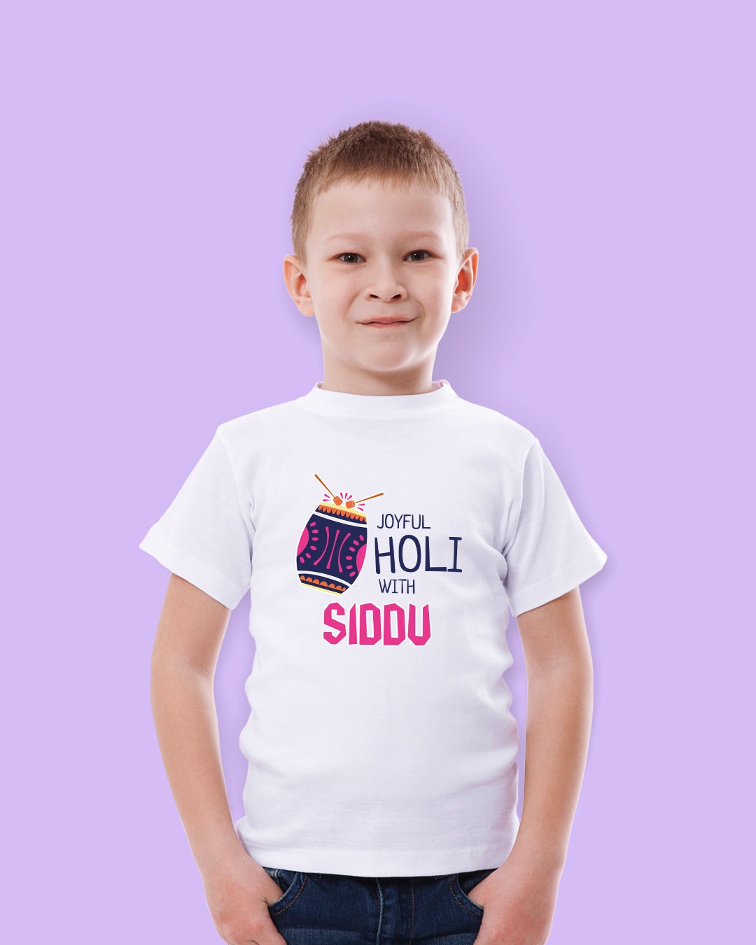 Personalized Kid Custom Name Holi T-Shirts