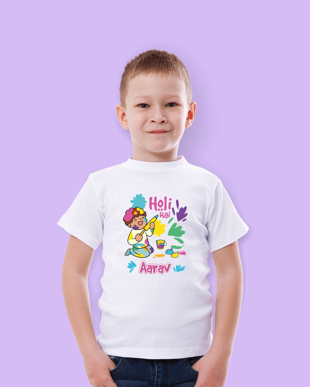 Personalized Kid Custom Name Holi T-Shirts