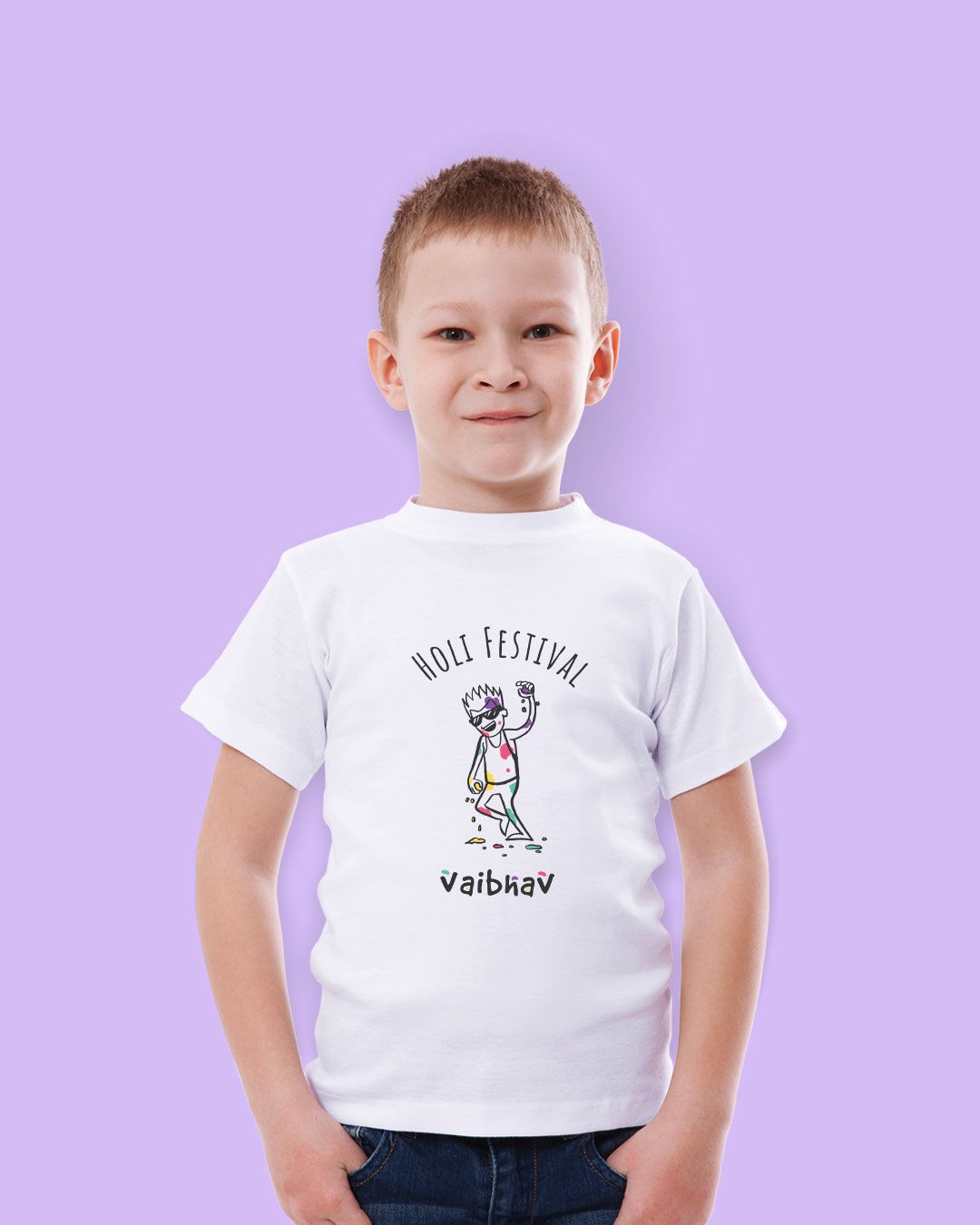 Personalized Kid Custom Name Holi T-Shirts