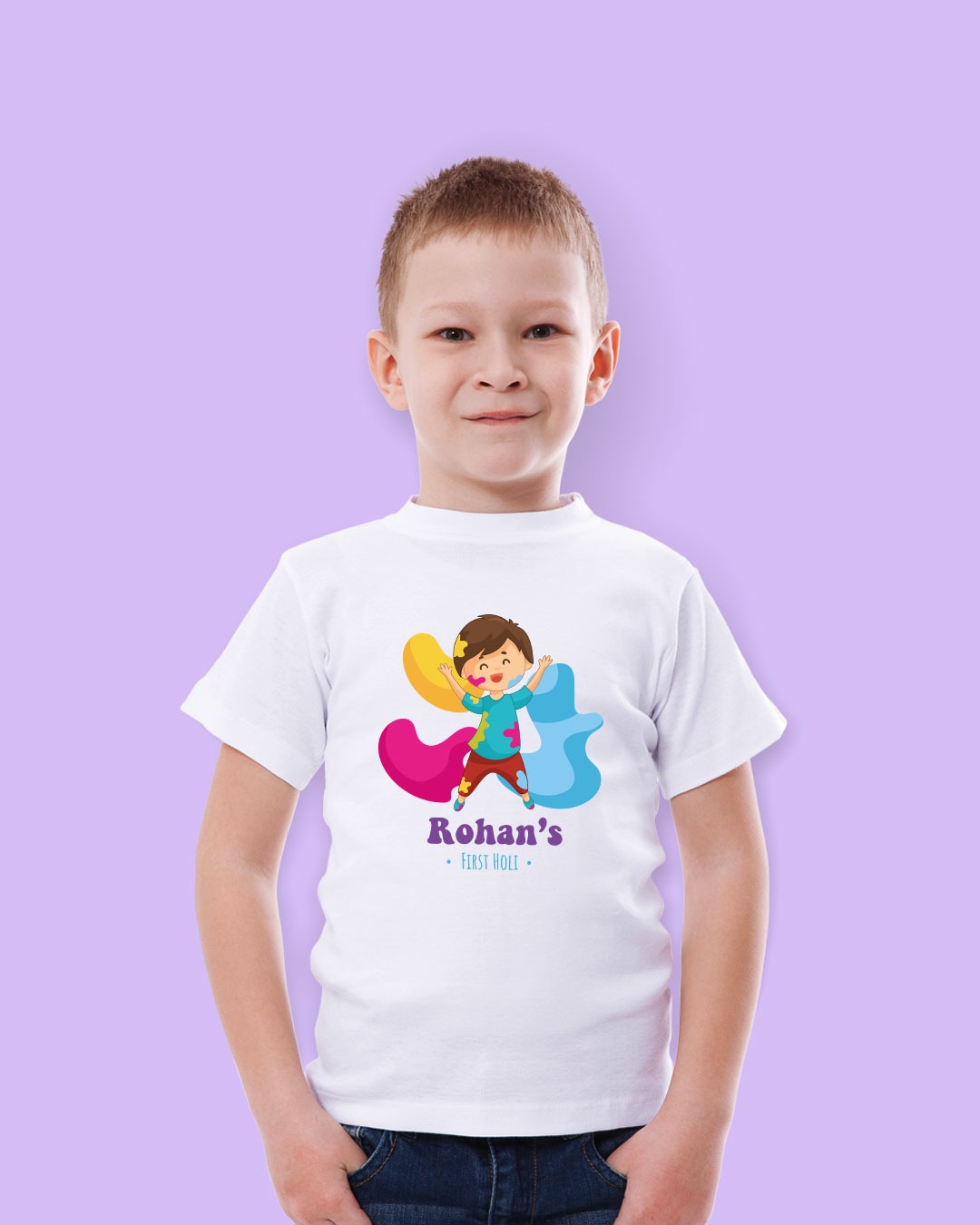 Personalized Kid Custom Name Holi T-Shirts