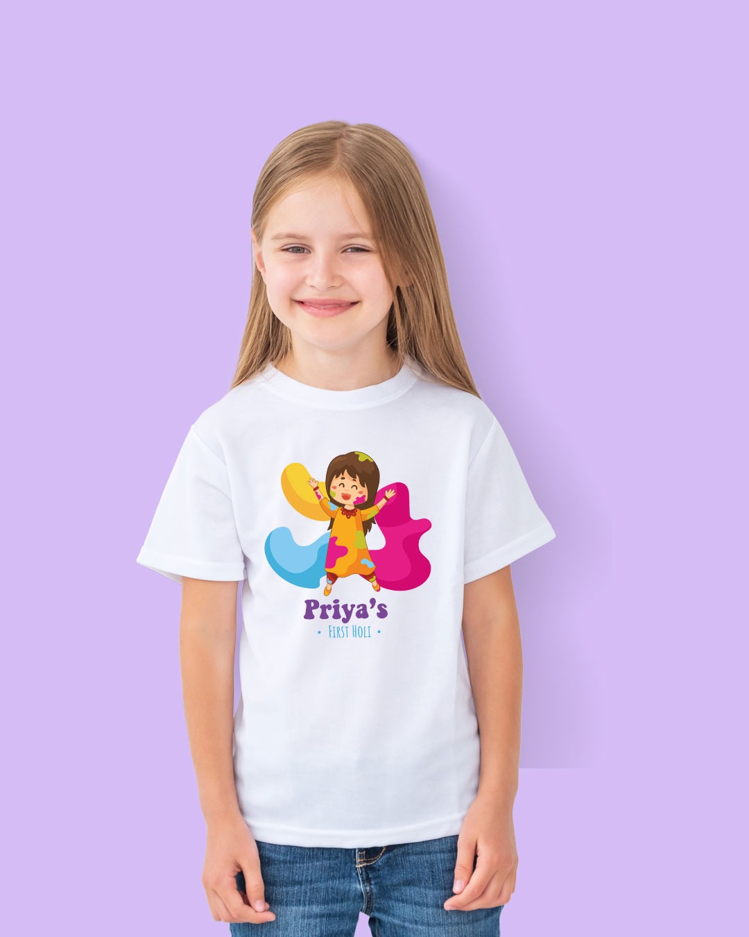 Personalized Kid Custom Name Holi T-Shirts