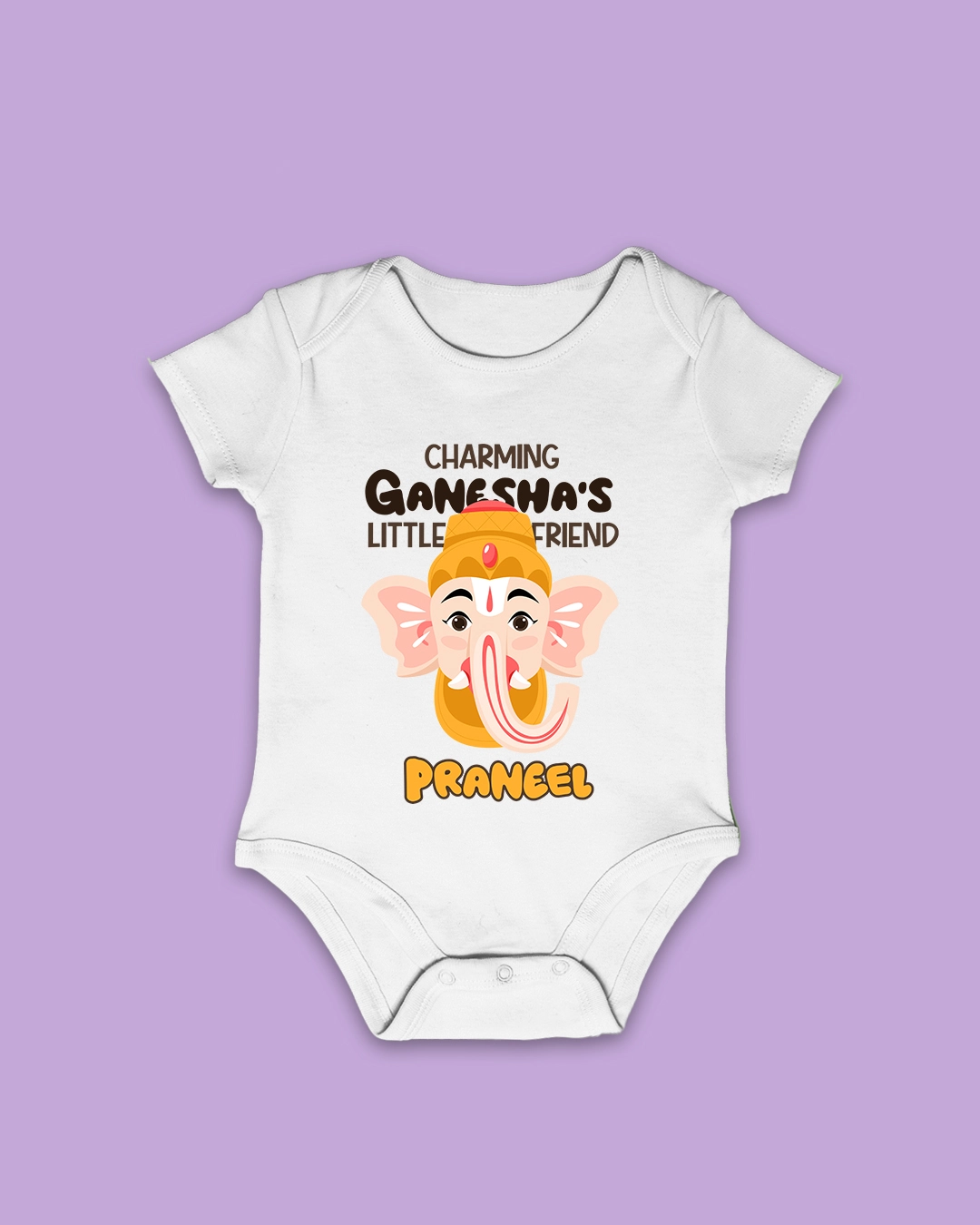 Custom Kid's Ganesha's Little Friend T-shirt and romper-003