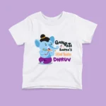 Custom Kid's Ganpati Bappa's Littlest Devotee T-shirt and romper-005